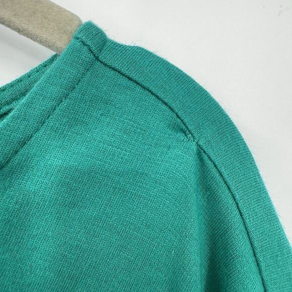 Talbots 3X Tunic 3/4 Bell Sleeve Green Cotton Tee Round neck Pullover Preppy - Picture 4 of 11